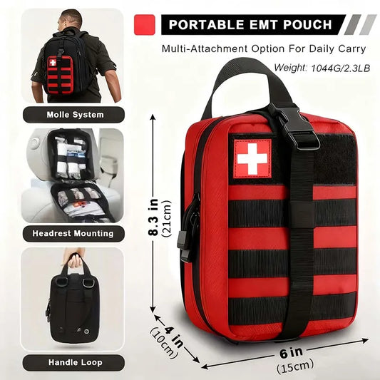 379pcs Elite First Aid Kit | Professional Emergency Bag for Home & Office