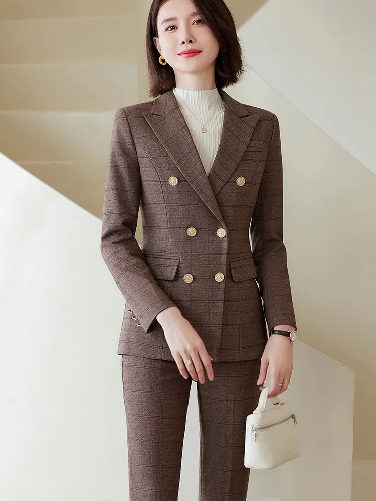 Plaid Formal Women's Suit