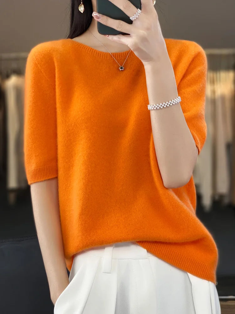 100% Merino Wool T-shirt Sweater