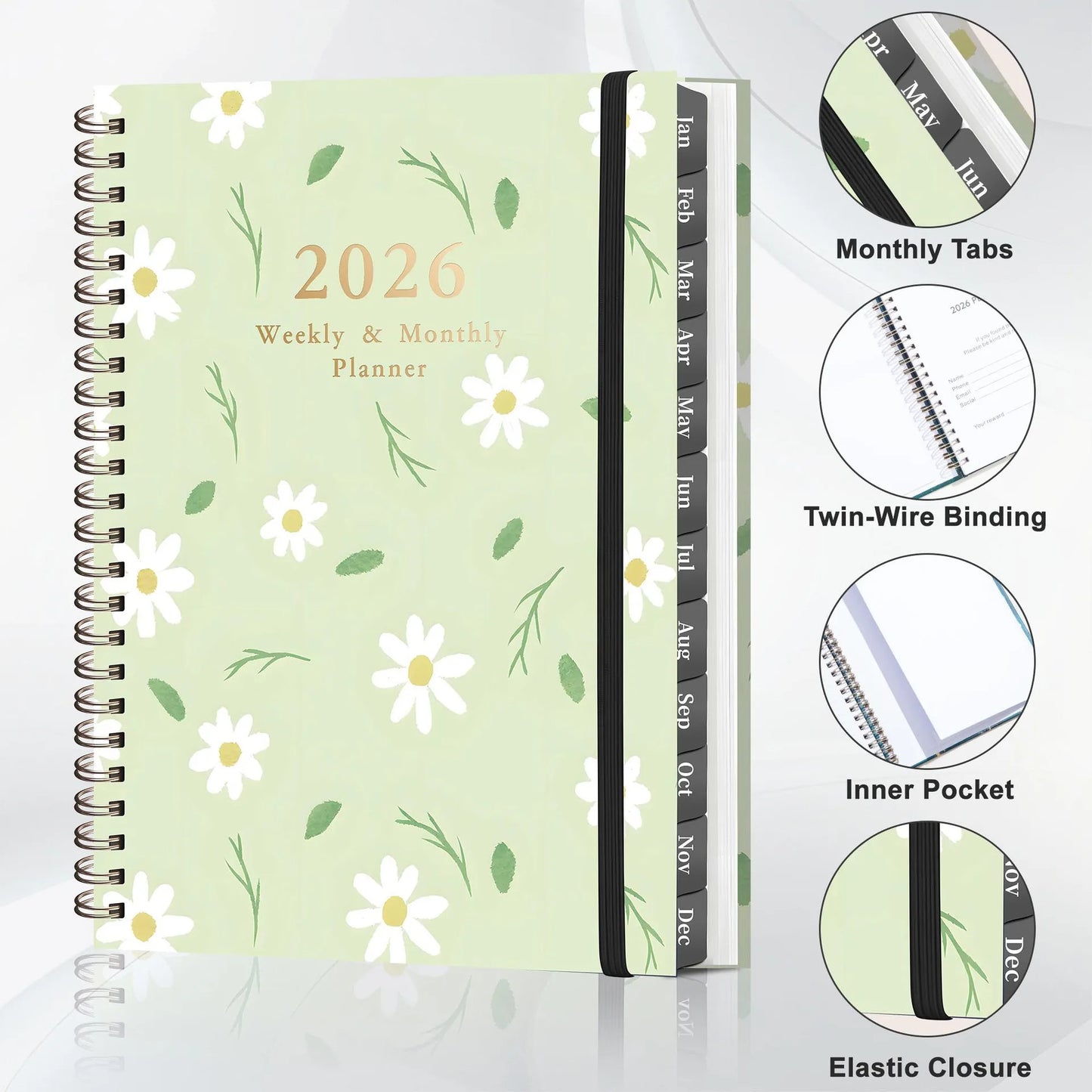 2026 Weekly & Monthly Planner - Multifunctional Business Planner