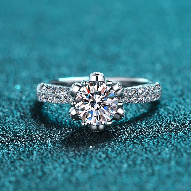 5 Carat Moissanite White Gold Plated Ring