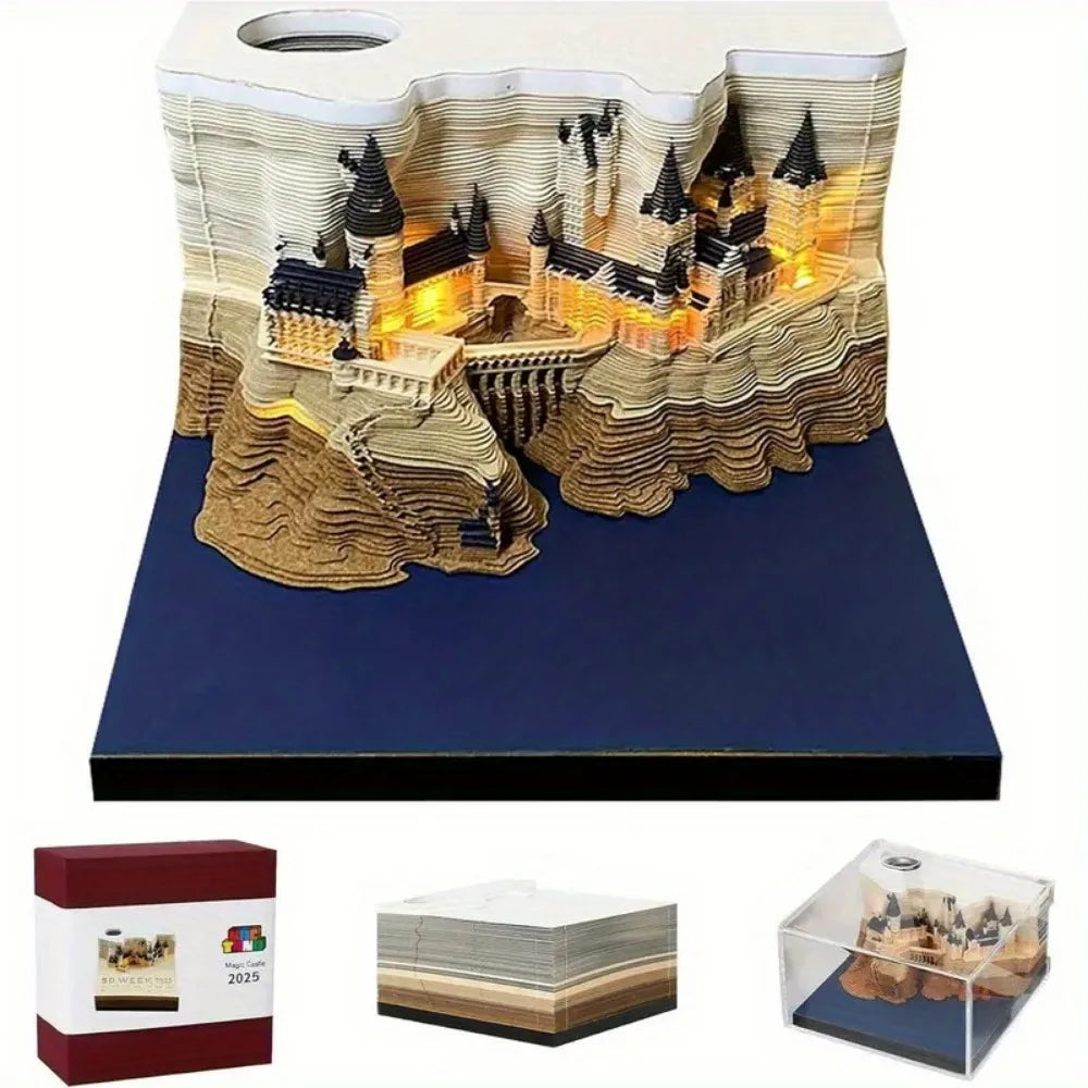 2025 Pop-Up 3D Desk Castle Calendar