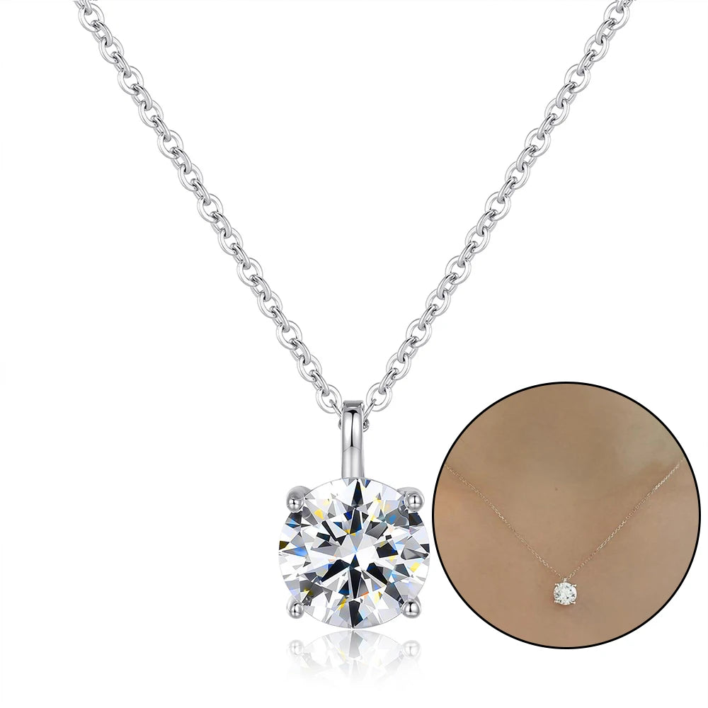 All Cuts Moissanite Solitaire Necklace