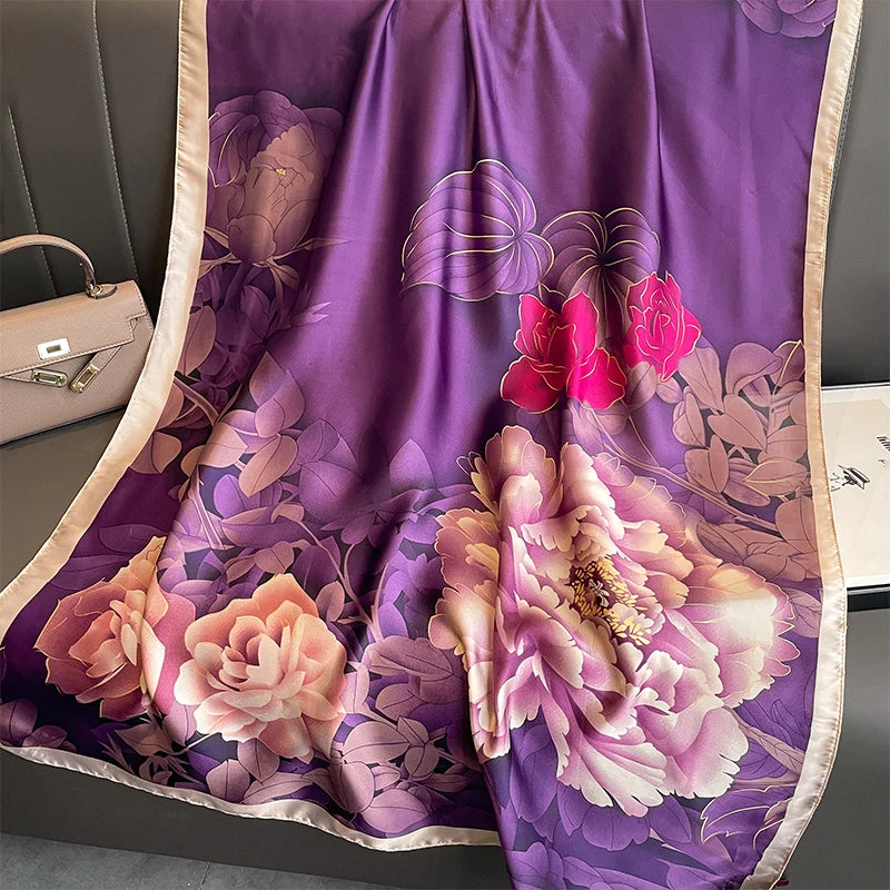 Large Silk Feel Scarf (180*90CM) Shawl Scarf