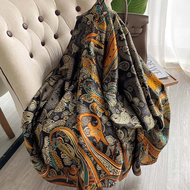 Large Silk Feel Scarf (180*90CM) Shawl Scarf