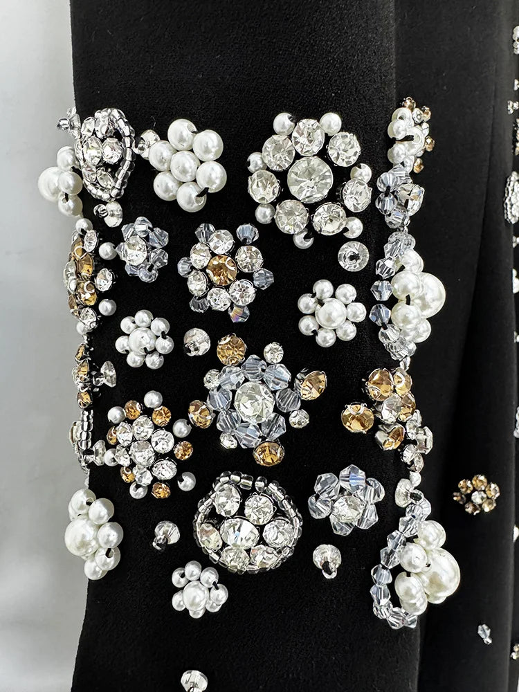 Luxury Beaded Floor-Length Formal Dress – High Street Dress