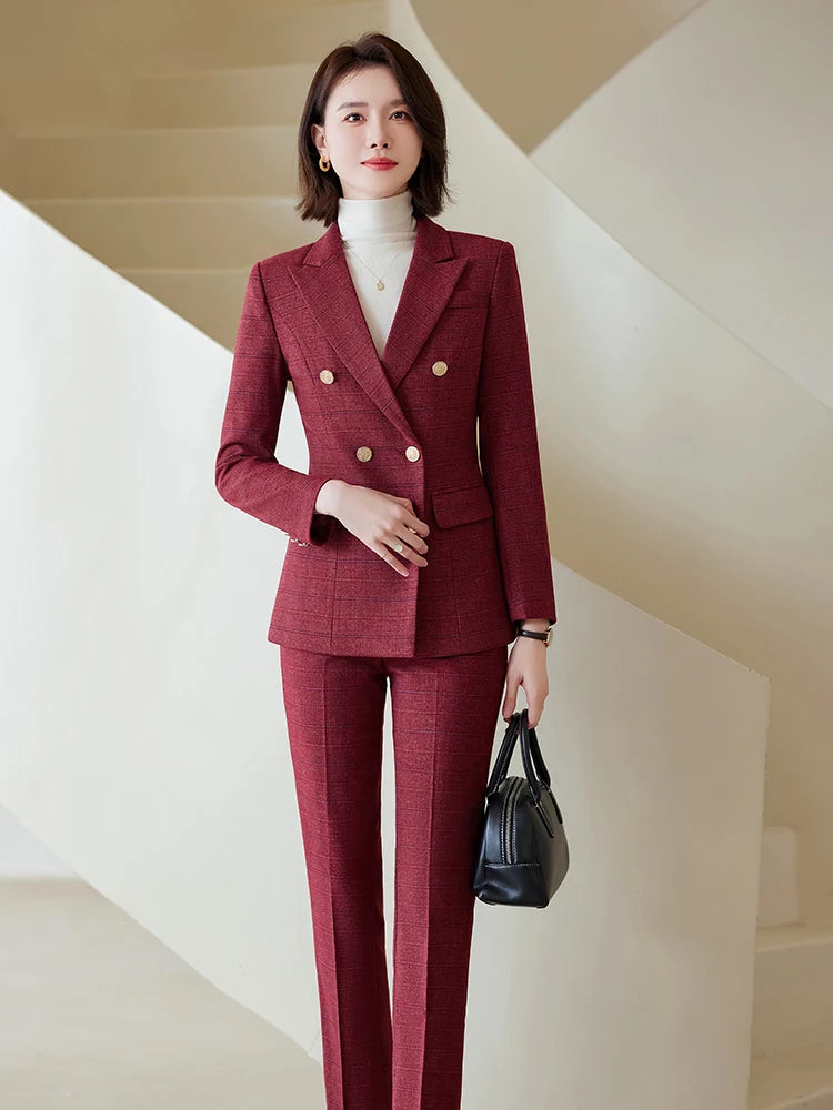 Plaid Formal Women's Suit