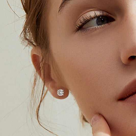 Moissanite Stud Earrings - Christmas, Anniversary Gift