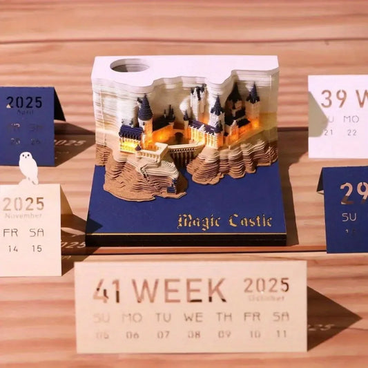 2025 Pop-Up 3D Desk Castle Calendar