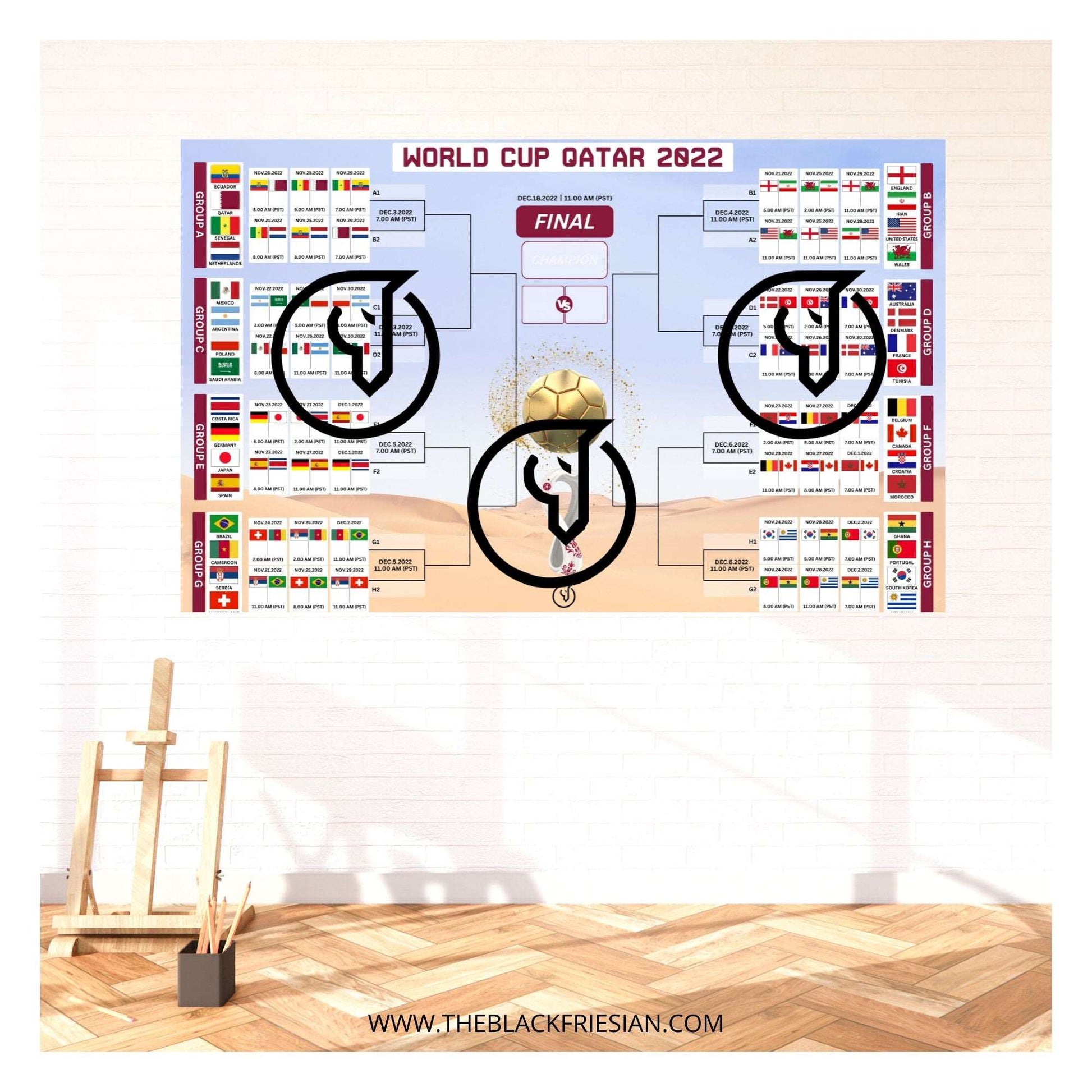 FIFA World Cup 2022 Calendar - Printable Wall Chart Poster