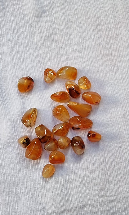 21 Natural Orange Sardonyx Stones For Jewelry Making