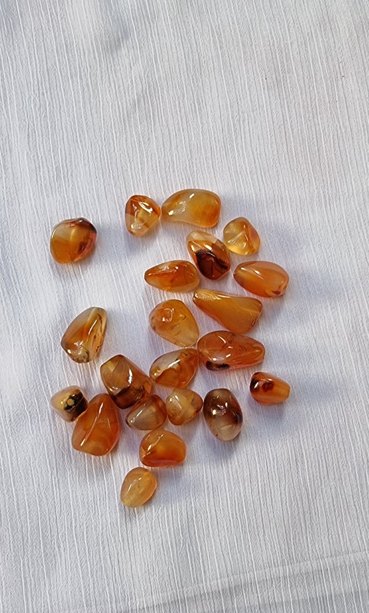 21 Natural Orange Sardonyx Stones For Jewelry Making