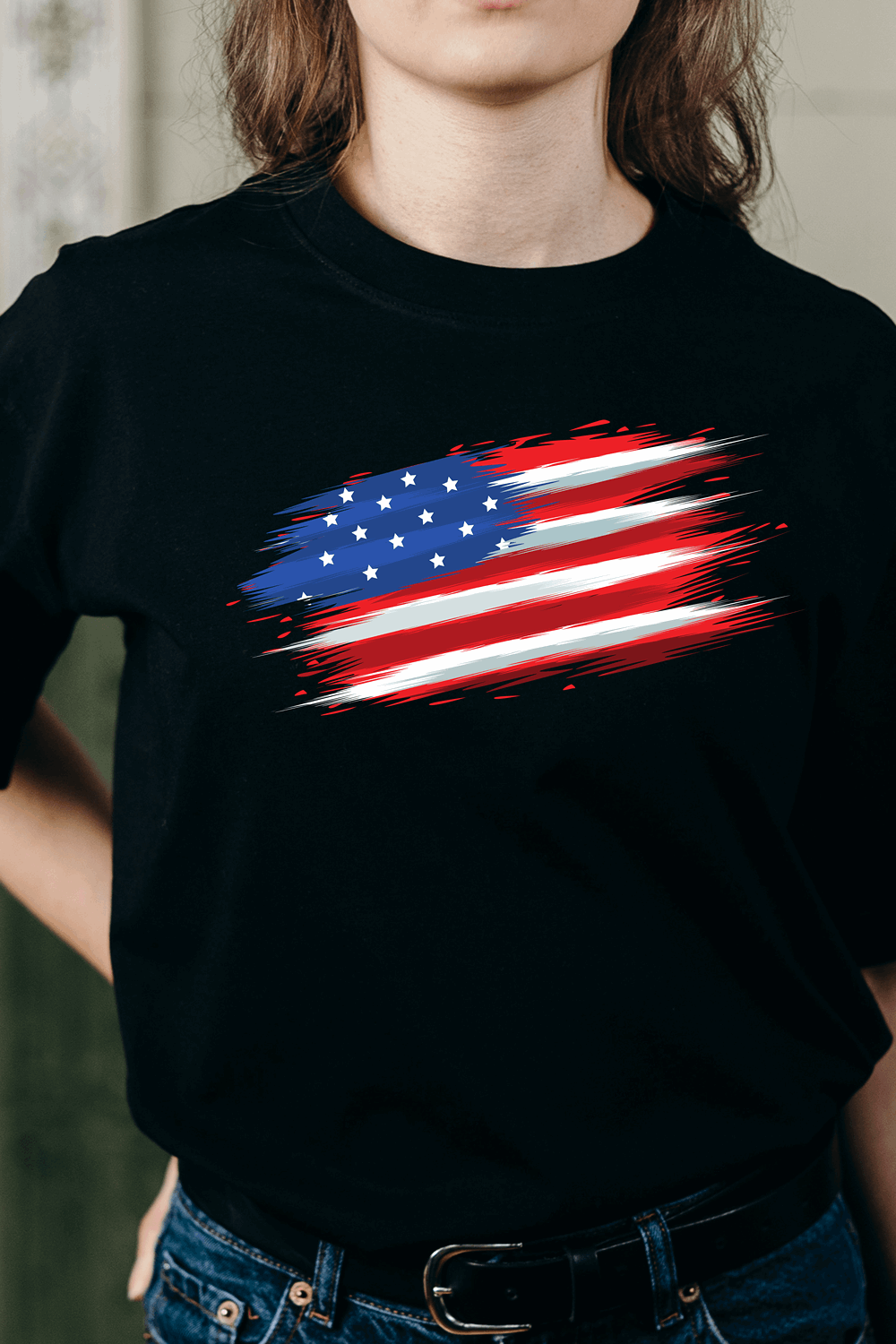 Fourth of July Parade United States Flag Cotton T-Shirt