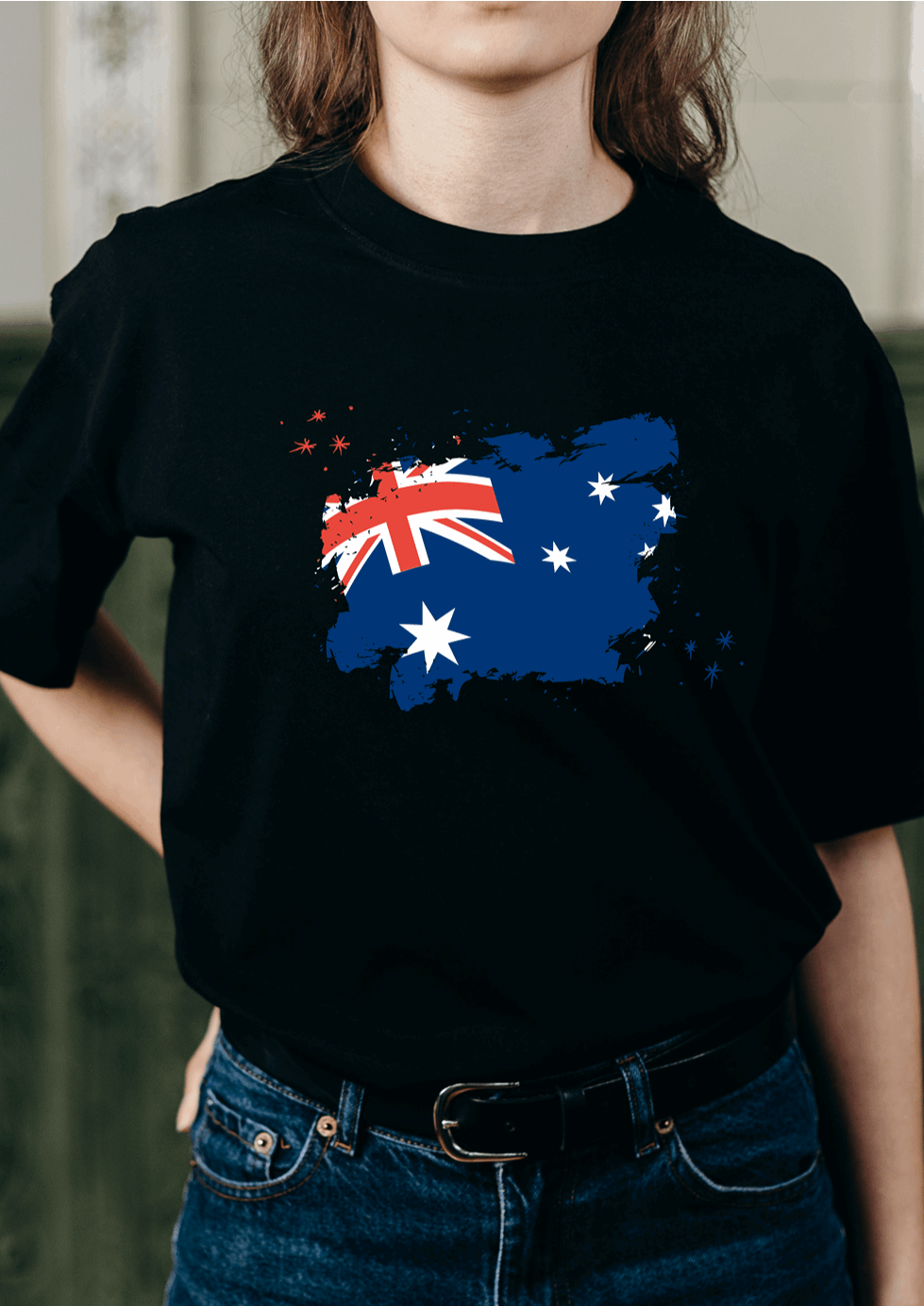 Australian Flag Football Team 100% Cotton T-Shirt