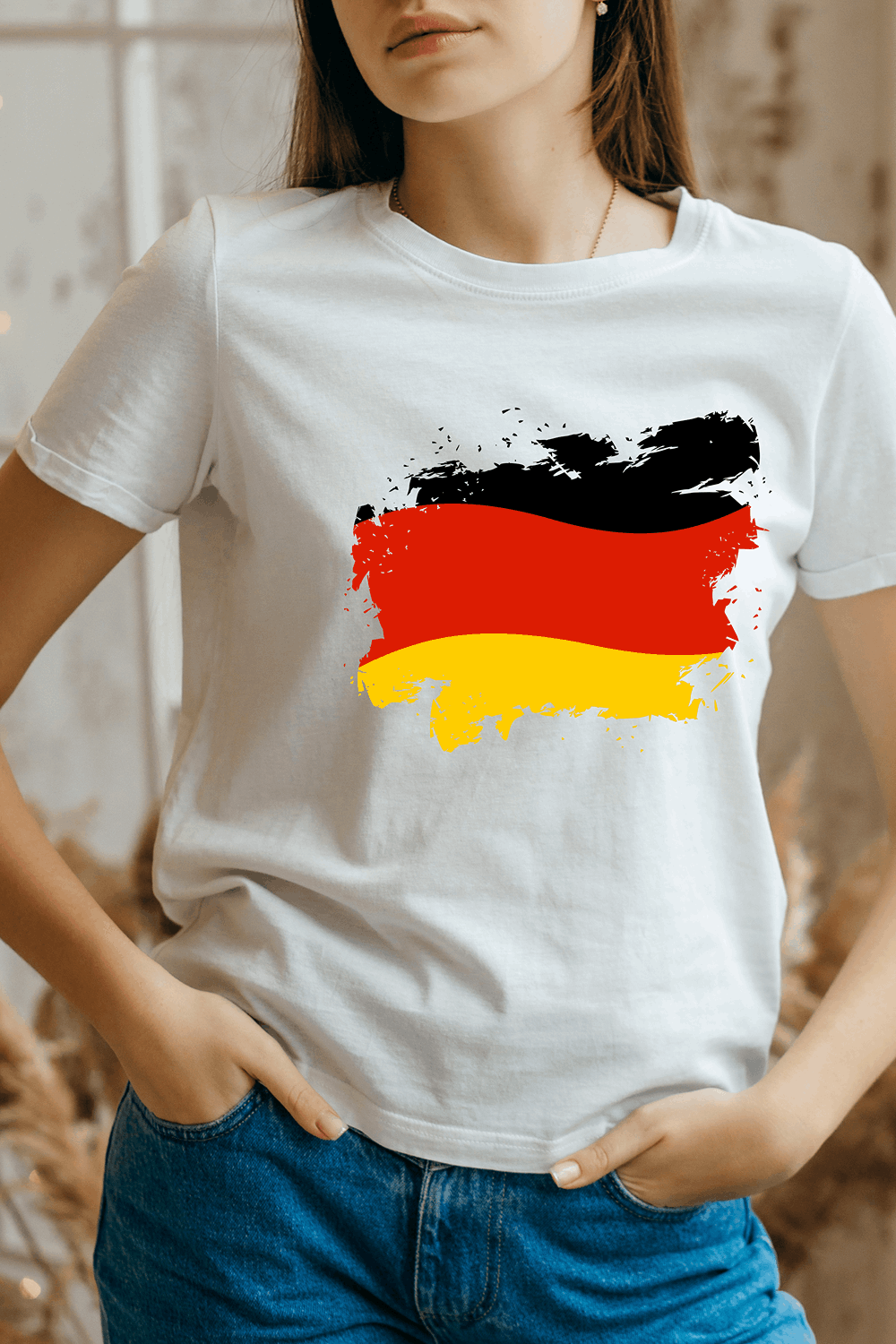 Germany Flag Printed 100% Cotton T-Shirt