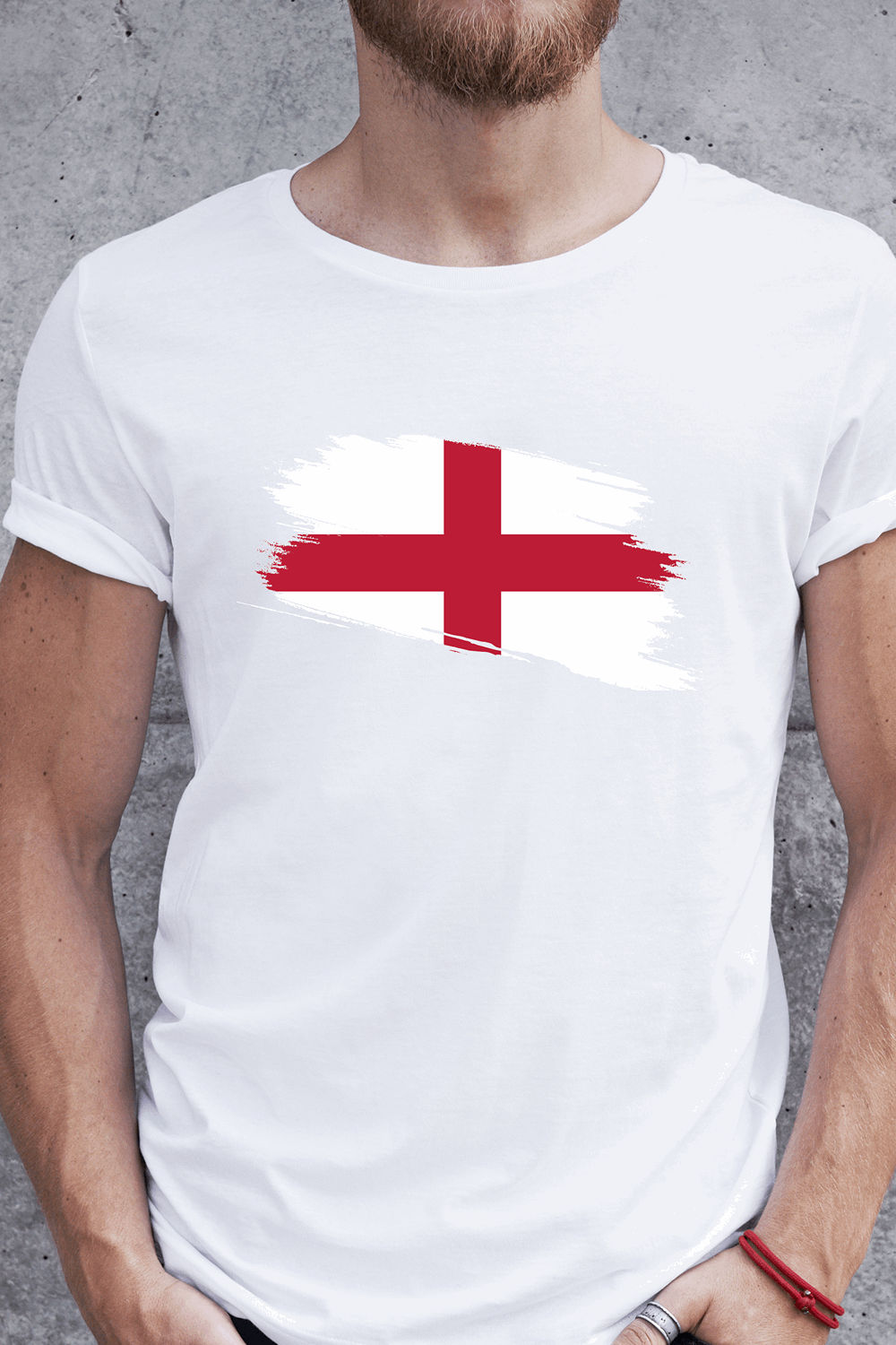 England Flag Printed 100% Cotton T-Shirt