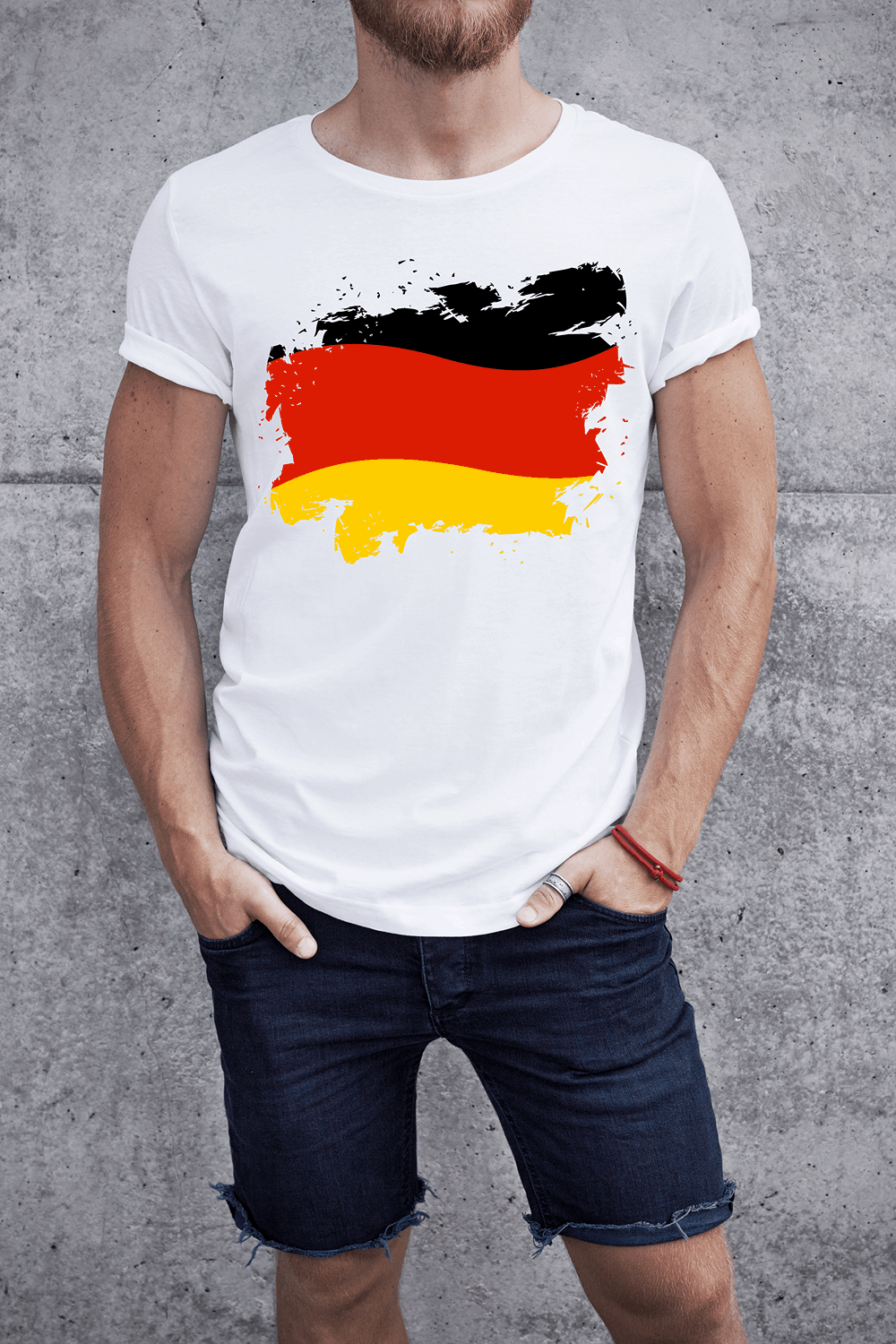 Germany Flag Printed 100% Cotton T-Shirt