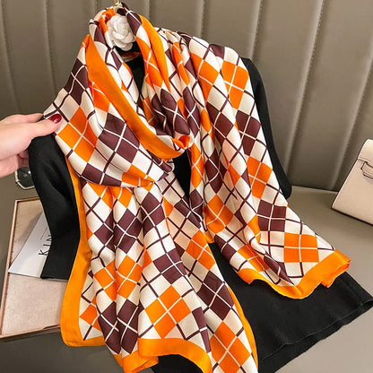 Large Silk Feel Scarf (180*90CM)  Shawl Scarf