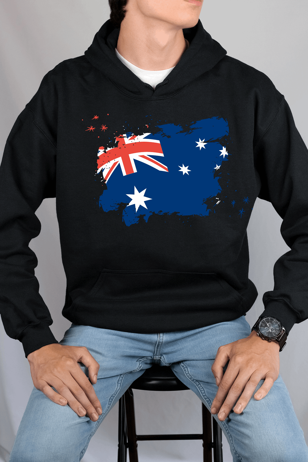 Australian Flag Cotton Hoodie