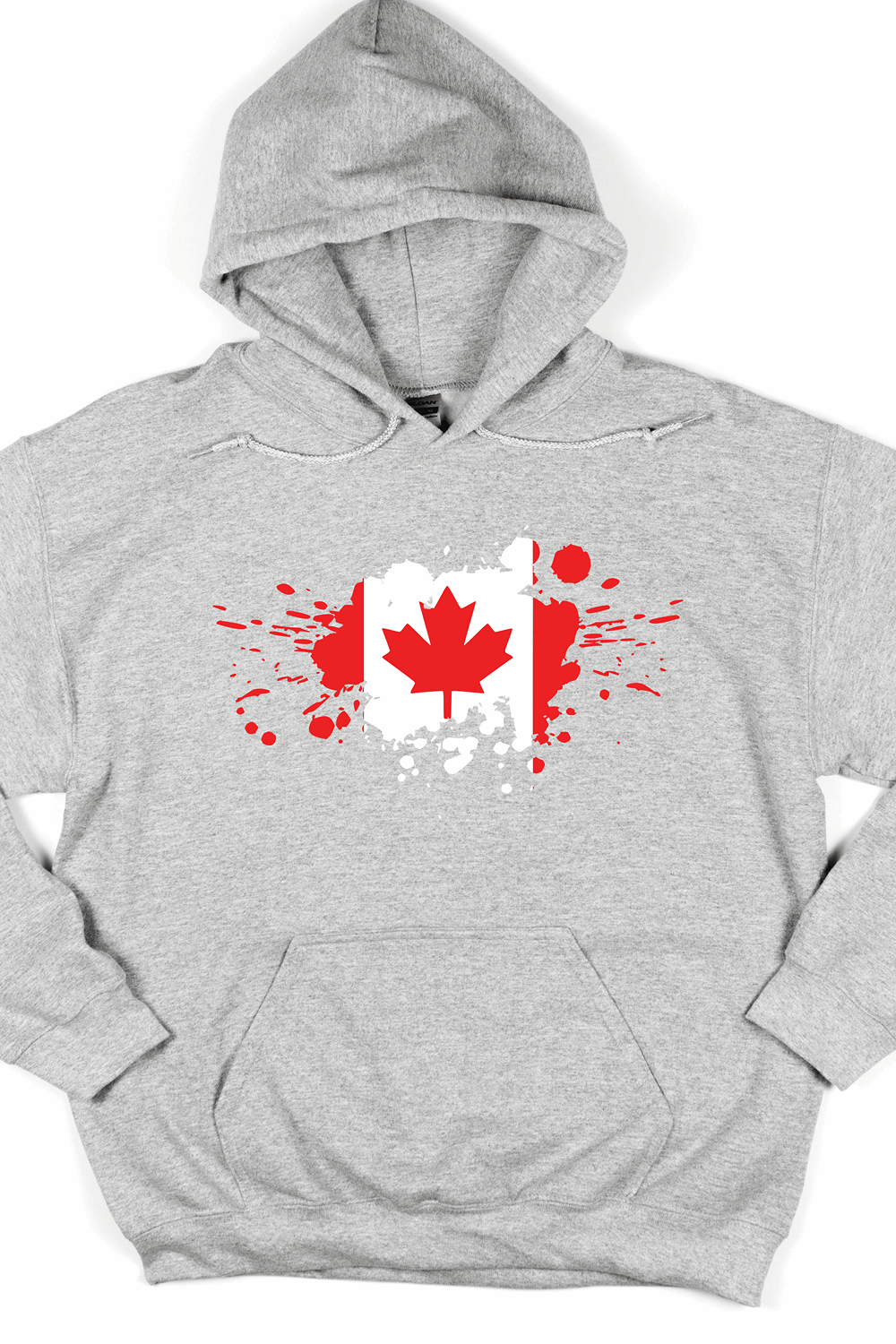 Canada Flag Printed Cotton Hoodie