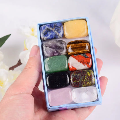 10 Pcs /Set Healing Mini Natural Tumbled Stones