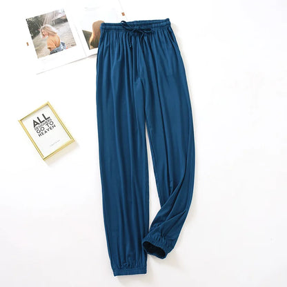 Pure Modal Cotton Pajama Bottoms Seamless Women's Home Trousers