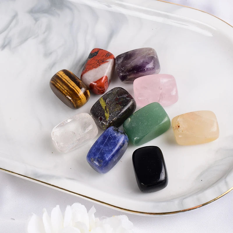 10 Pcs /Set Healing Mini Natural Tumbled Stones