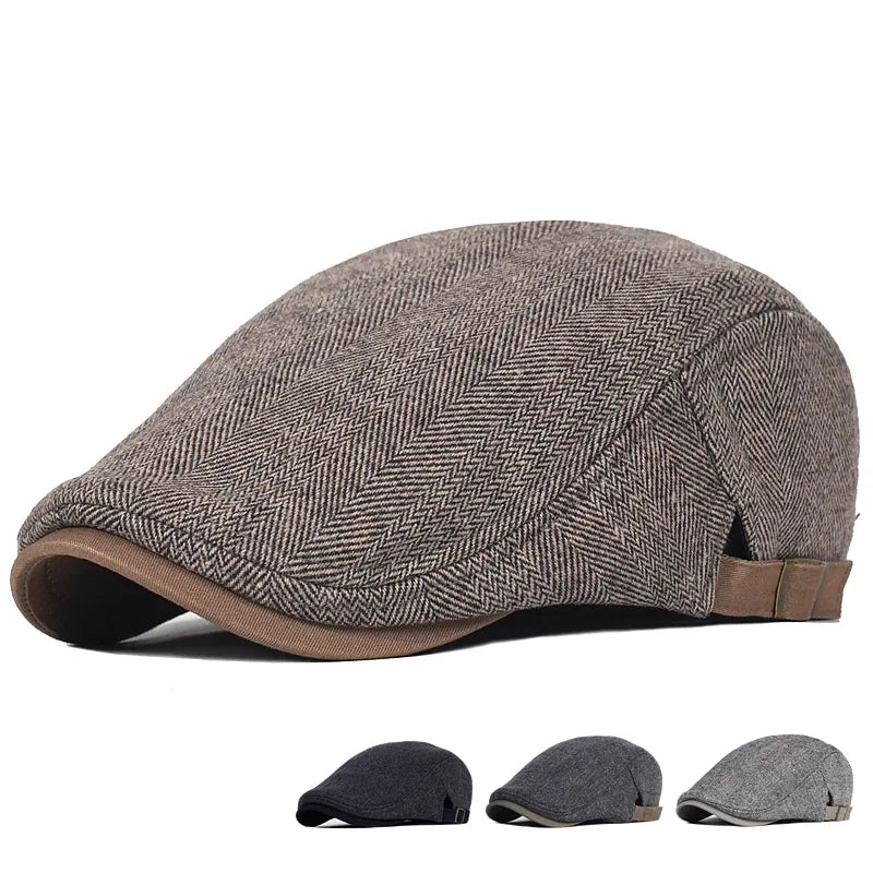 Warm Wool British Flat Cap