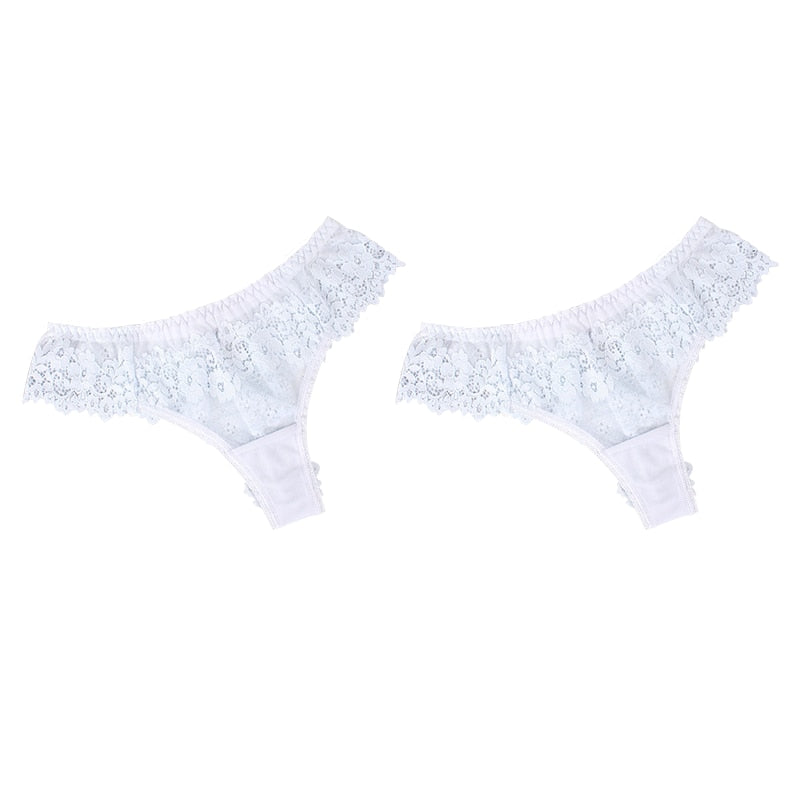 2Pcs/lot Women Sexy Lace Low-waist Panties