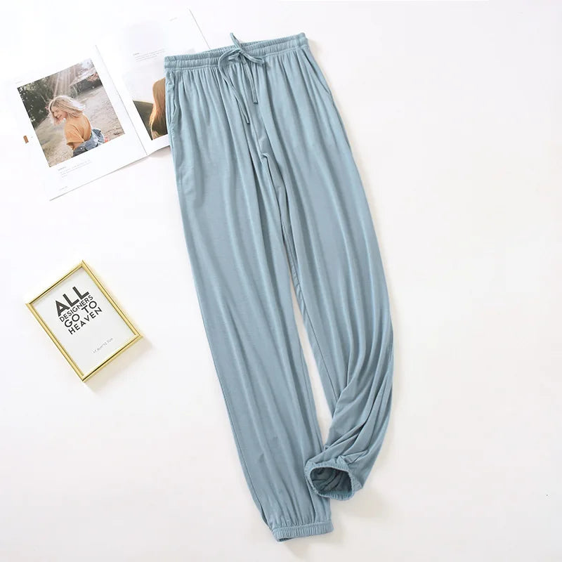 Pure Modal Cotton Pajama Bottoms Seamless Women's Home Trousers