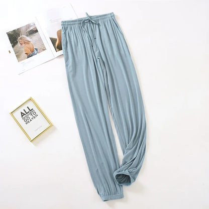 Pure Modal Cotton Pajama Bottoms Seamless Women's Home Trousers