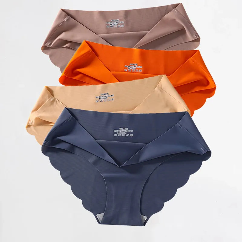 4Pcs Seamless Mid Waist Panties Set