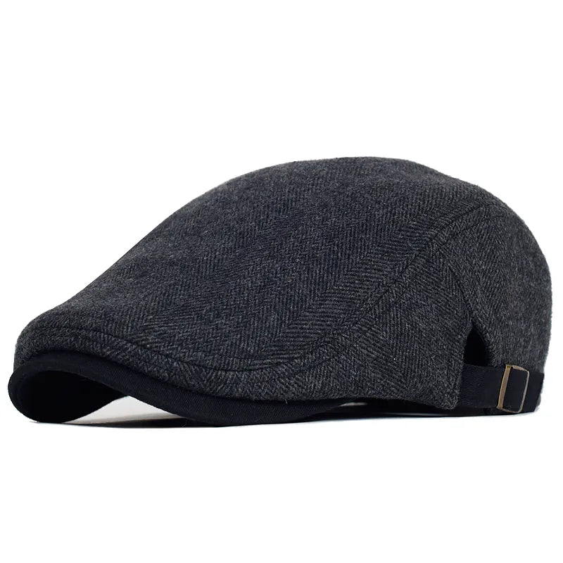 Warm Vintage Wool British Flat Cap