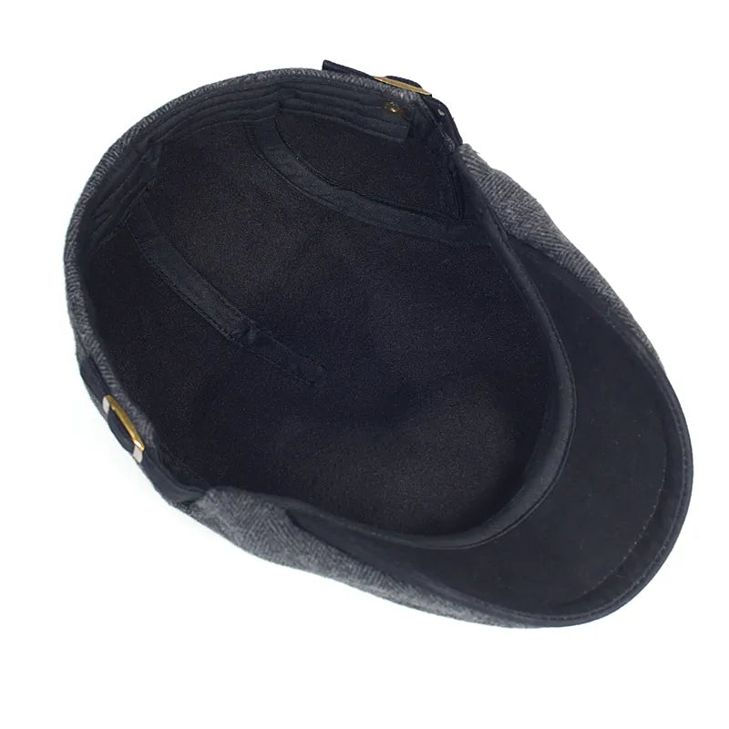 Warm Wool British Flat Cap