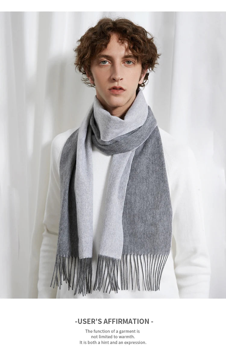 100% Wool Double sided Scarf
