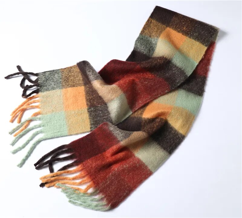 Plaid Winter 240*38 CM Long Cashmere Scarf