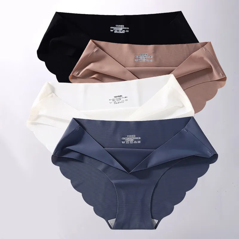 4Pcs Seamless Mid Waist Panties Set