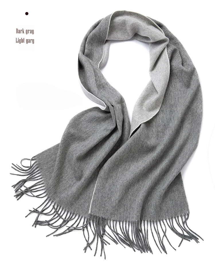 100% Wool Double sided Scarf