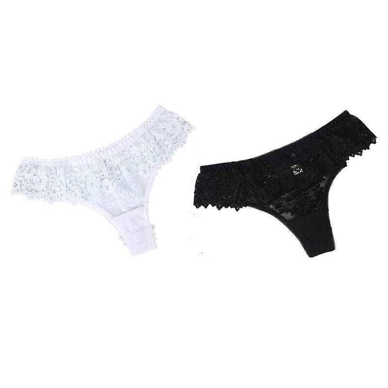 2Pcs/lot Women Sexy Lace Low-waist Panties