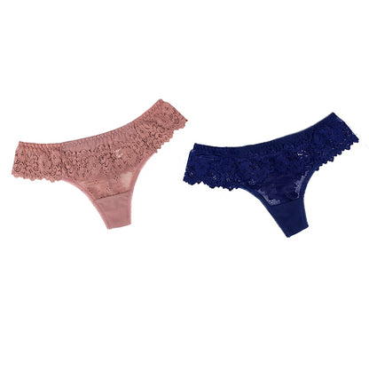 2Pcs/lot Women Sexy Lace Low-waist Panties