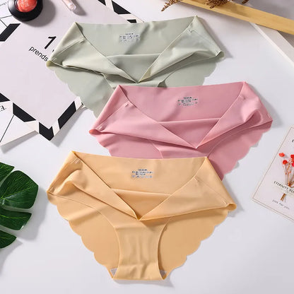 4Pcs Seamless Mid Waist Panties Set