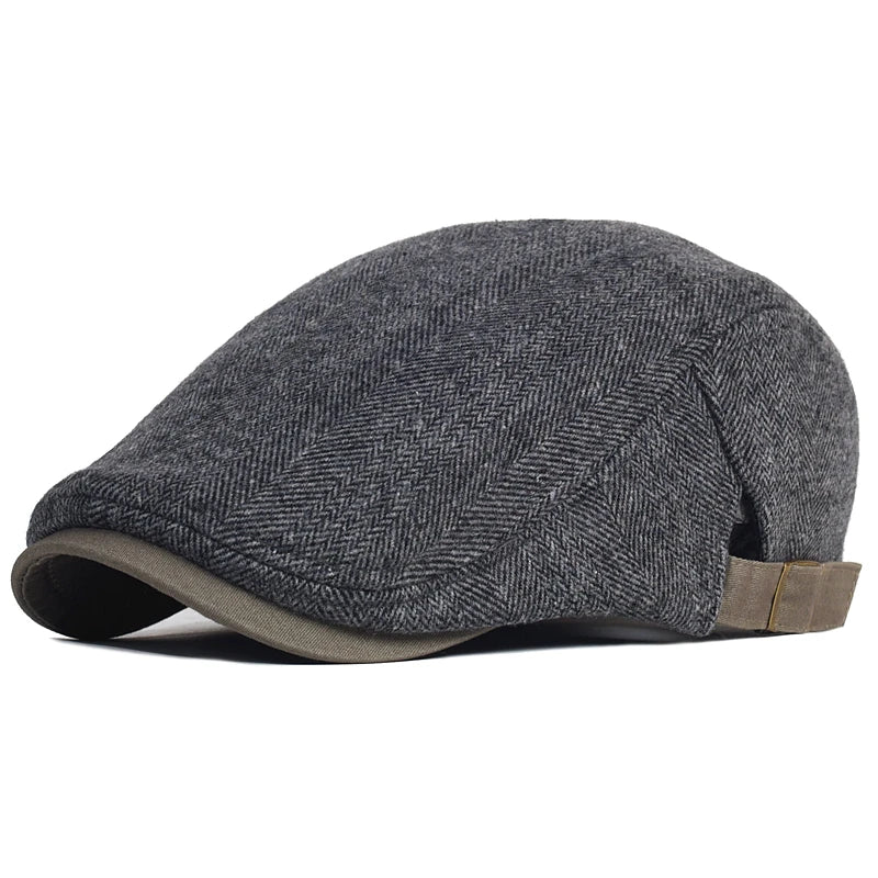 Warm Vintage Wool British Flat Cap