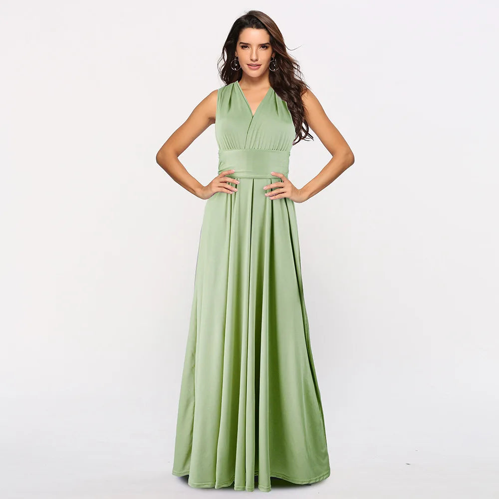 72 Styles Multiway Infinity Dress Shades of Green Bridesmaids Floor Length Dress