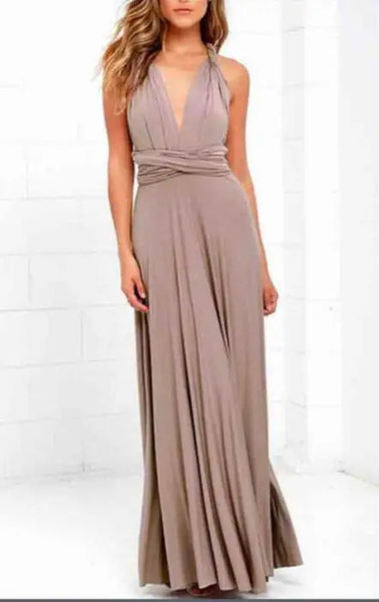 72 Styles Multiway Infinity Dress Shades of Brown Bridesmaids Floor Length Dress