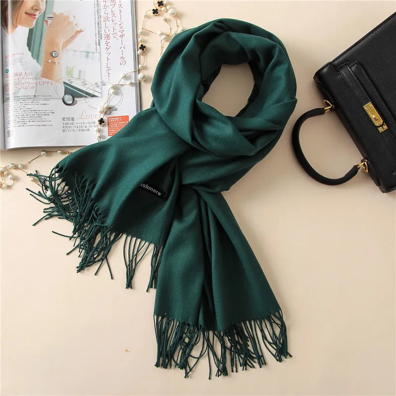 Light Cashmere Scarf 200*70 CM Cashmere Hijab Shawl