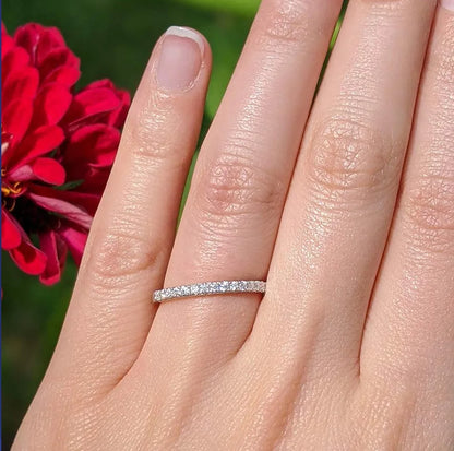 18K Gold Plated Moissanite Ring – Wedding Band