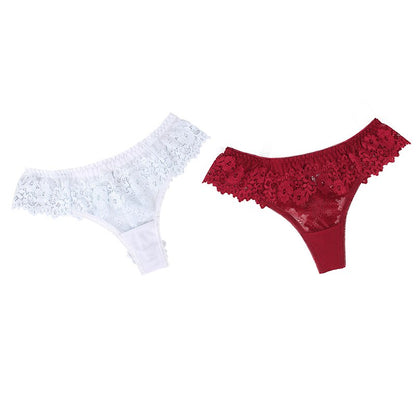 2Pcs/lot Women Sexy Lace Low-waist Panties