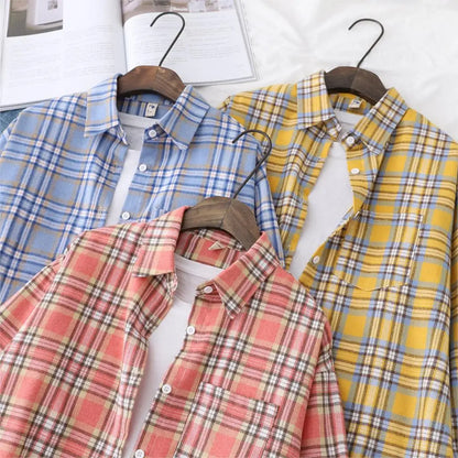 Women's Loose Autumn Plaid Shirt