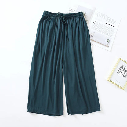 100% Modal Wide Leg Pajama Bottoms Women's Casual Palazzo Culottes