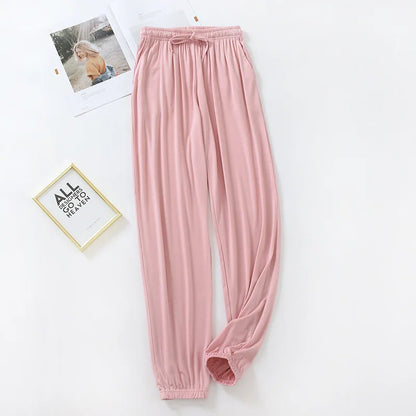 Pure Modal Cotton Pajama Bottoms Seamless Women's Home Trousers